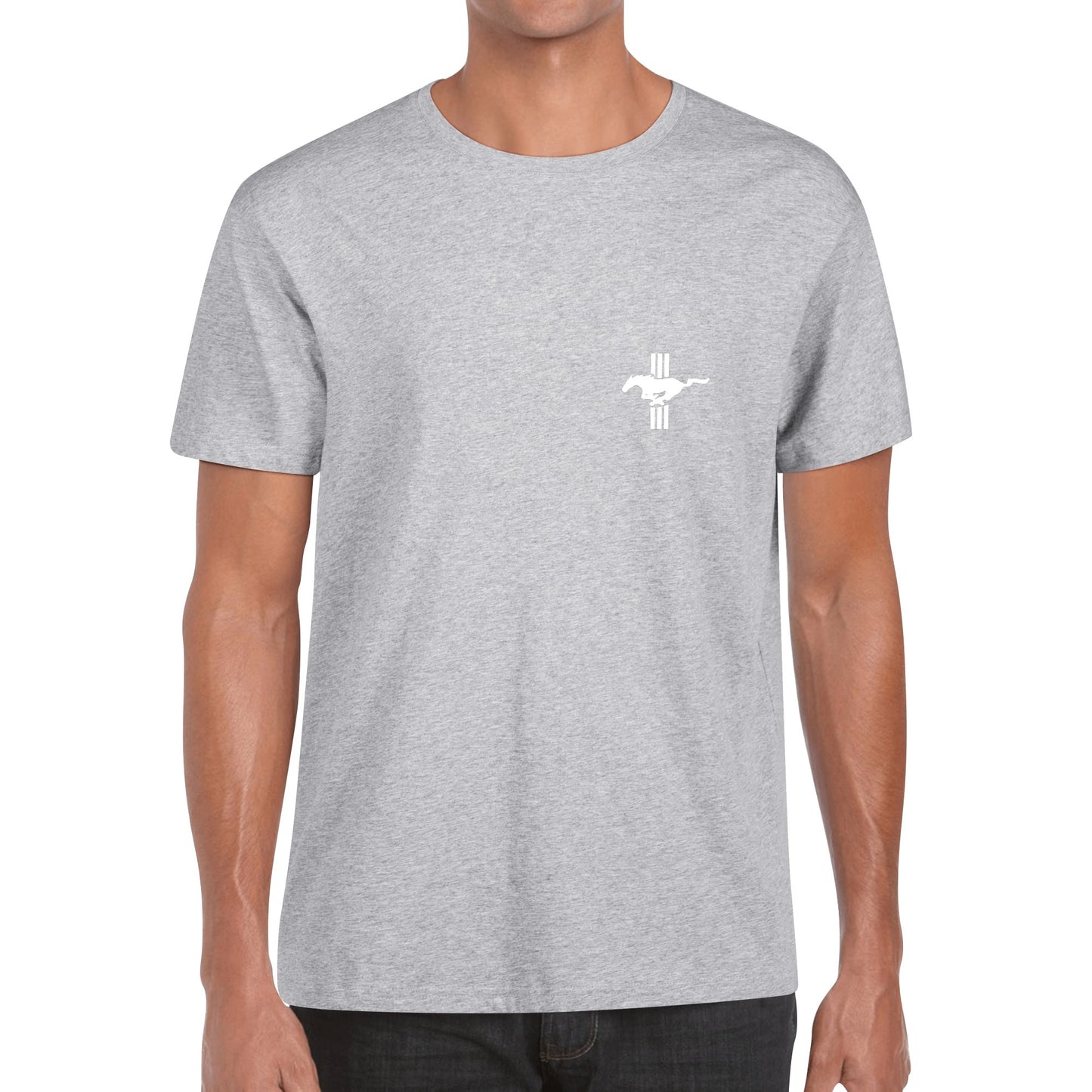 Mustang GT350 Spec Printed Short Sleeve Cotton T-Shirt for Men - Work or Play