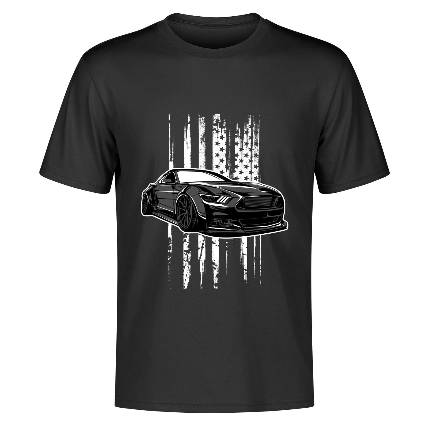 Mustang Flag Cotton Short Sleeve Shirt - Perfect Gift & Everyday Comfort Wear