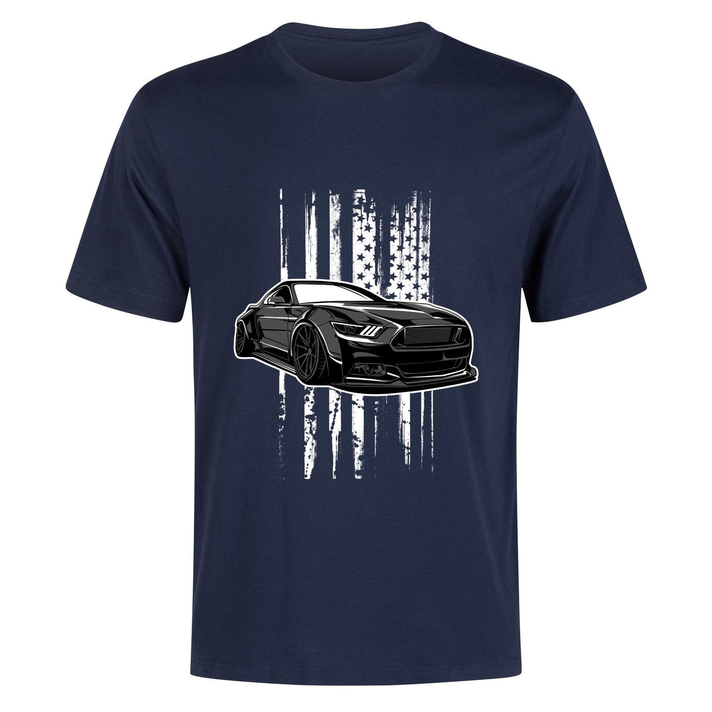 Mustang Flag Cotton Short Sleeve Shirt - Perfect Gift & Everyday Comfort Wear