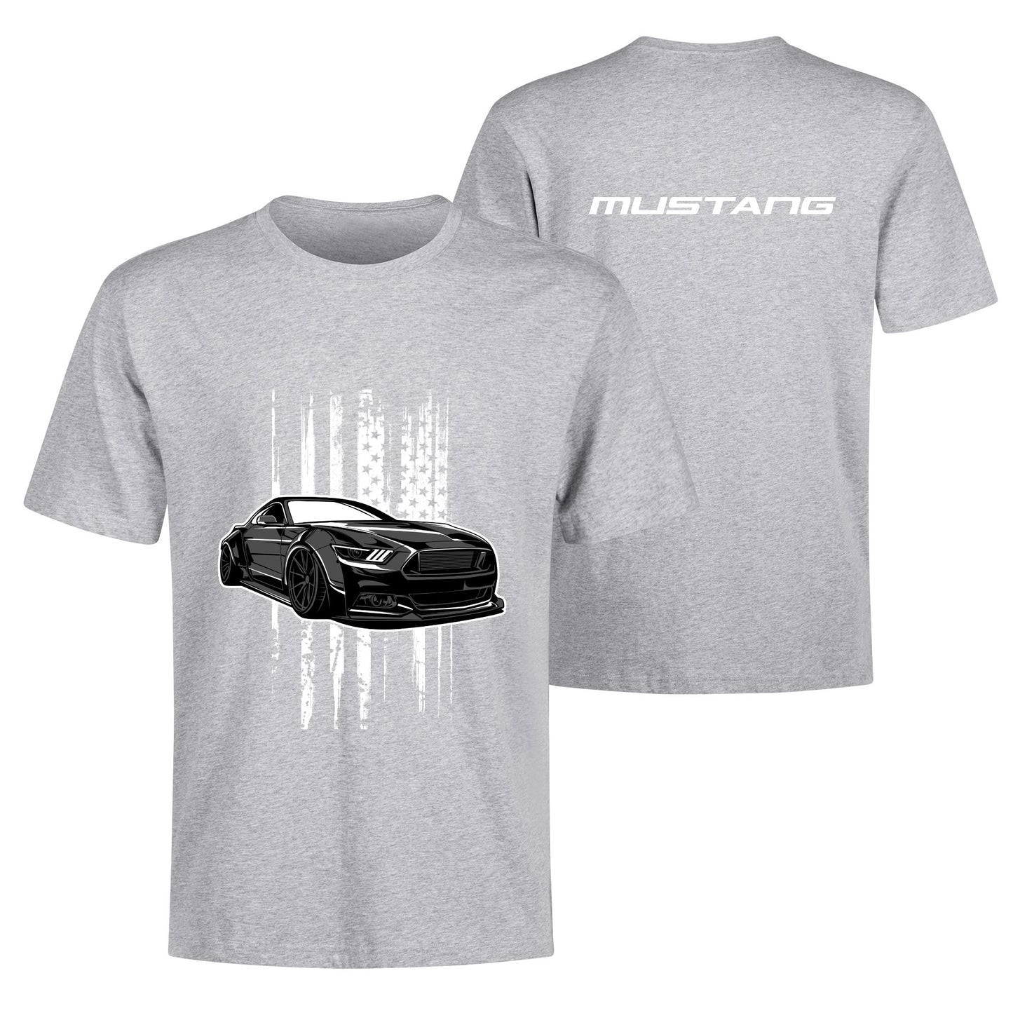 Mustang Flag Cotton Short Sleeve Shirt - Perfect Gift & Everyday Comfort Wear