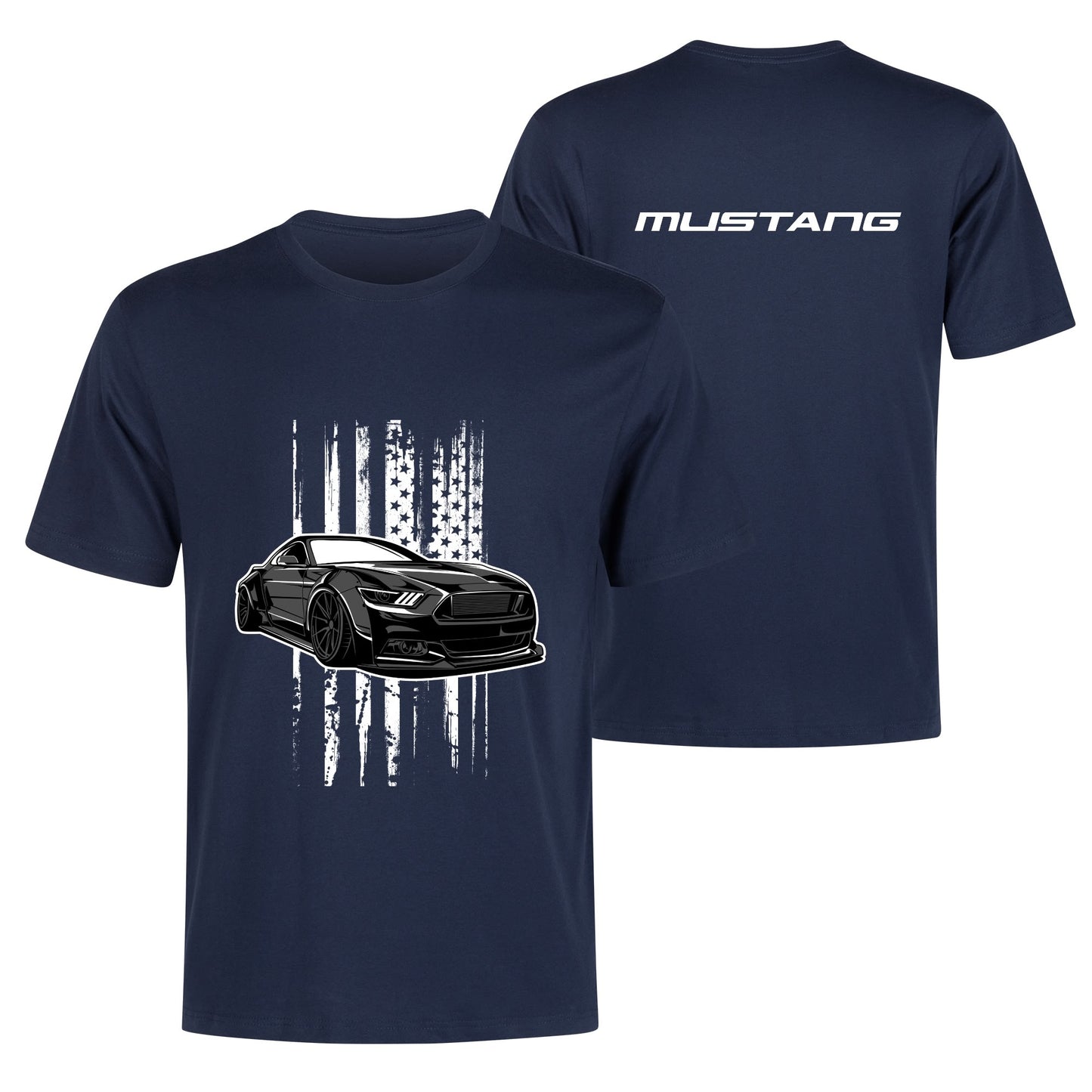 Mustang Flag Cotton Short Sleeve Shirt - Perfect Gift & Everyday Comfort Wear