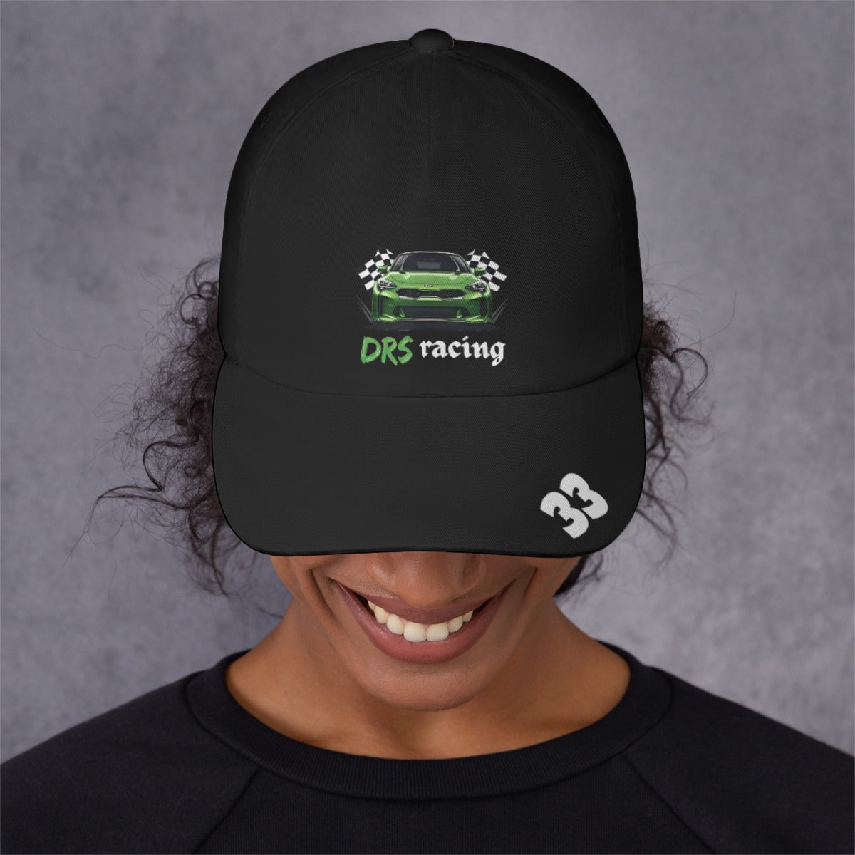 Supporter wearing the official DRS Racing #33 team cap