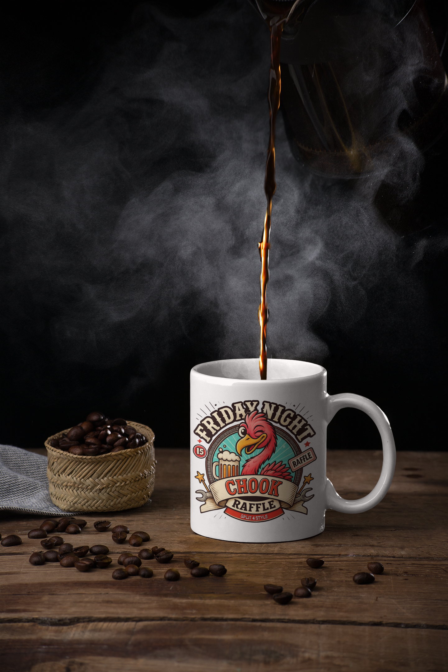 V8Vets - Friday Night Chook Raffle Coffee Mug